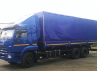 Завод «НижСпецАвто» представил бортовой грузовик на шасси КамАЗ 65117 с тент-каркасом
